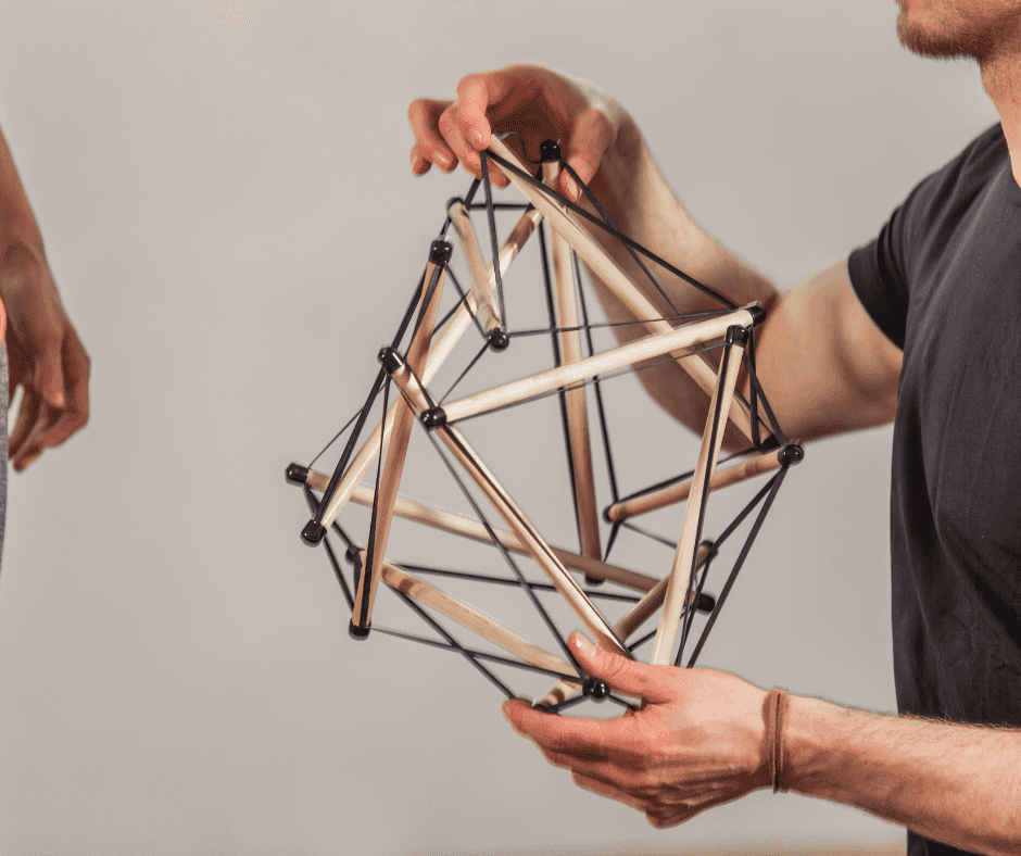 tensegrity-model als voorbeeld van de werking van fascia