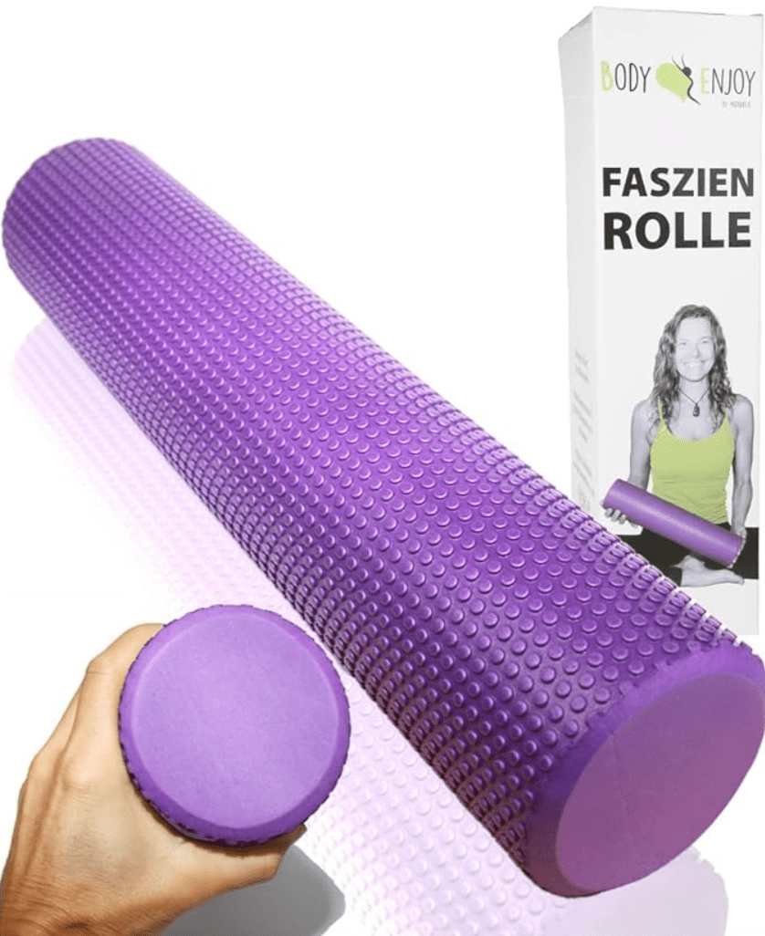 Massage Foam Roller Soft Ø9,5x43cm (paars) voor Back Zelfmassage; Fasciarol Nek Rug Stretcher; Triggerpoint Schuimrol (EVA) voor Pilates, Yoga